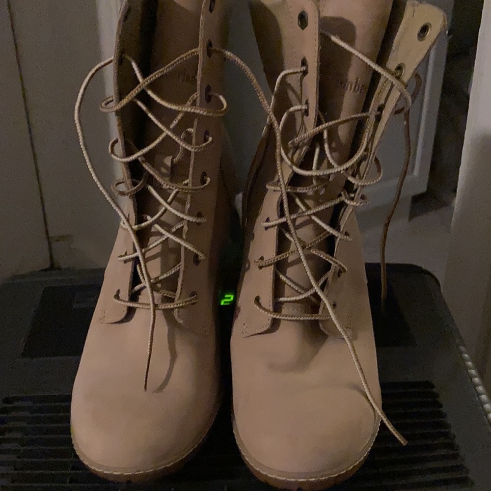 Timberland heeled boots.